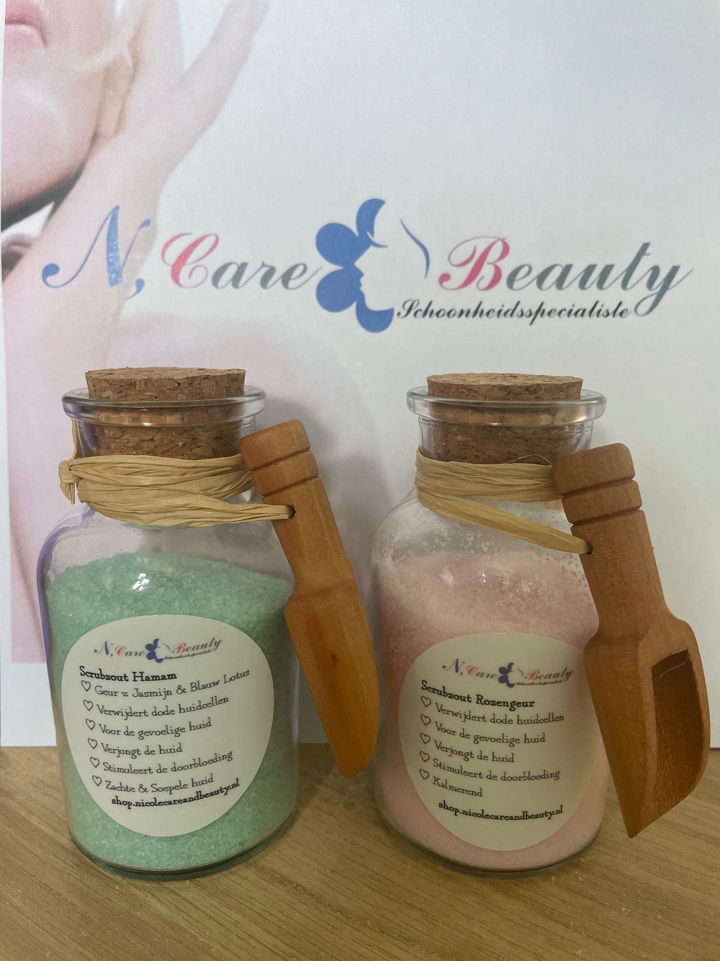 Body Scrubzout, Rozen of Jasmijn.