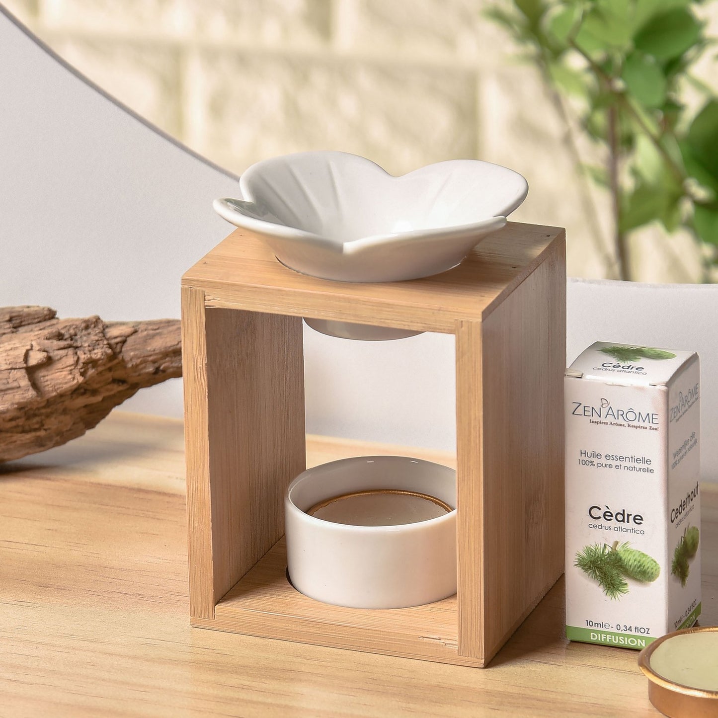 Aromabrander bamboe hout, bloem